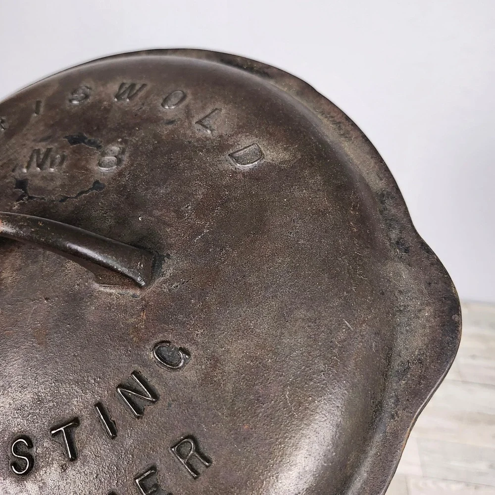 VTG Griswold No. 8 Cast Iron Low Dome Self Basting Skillet Cover Erie PA USA 468